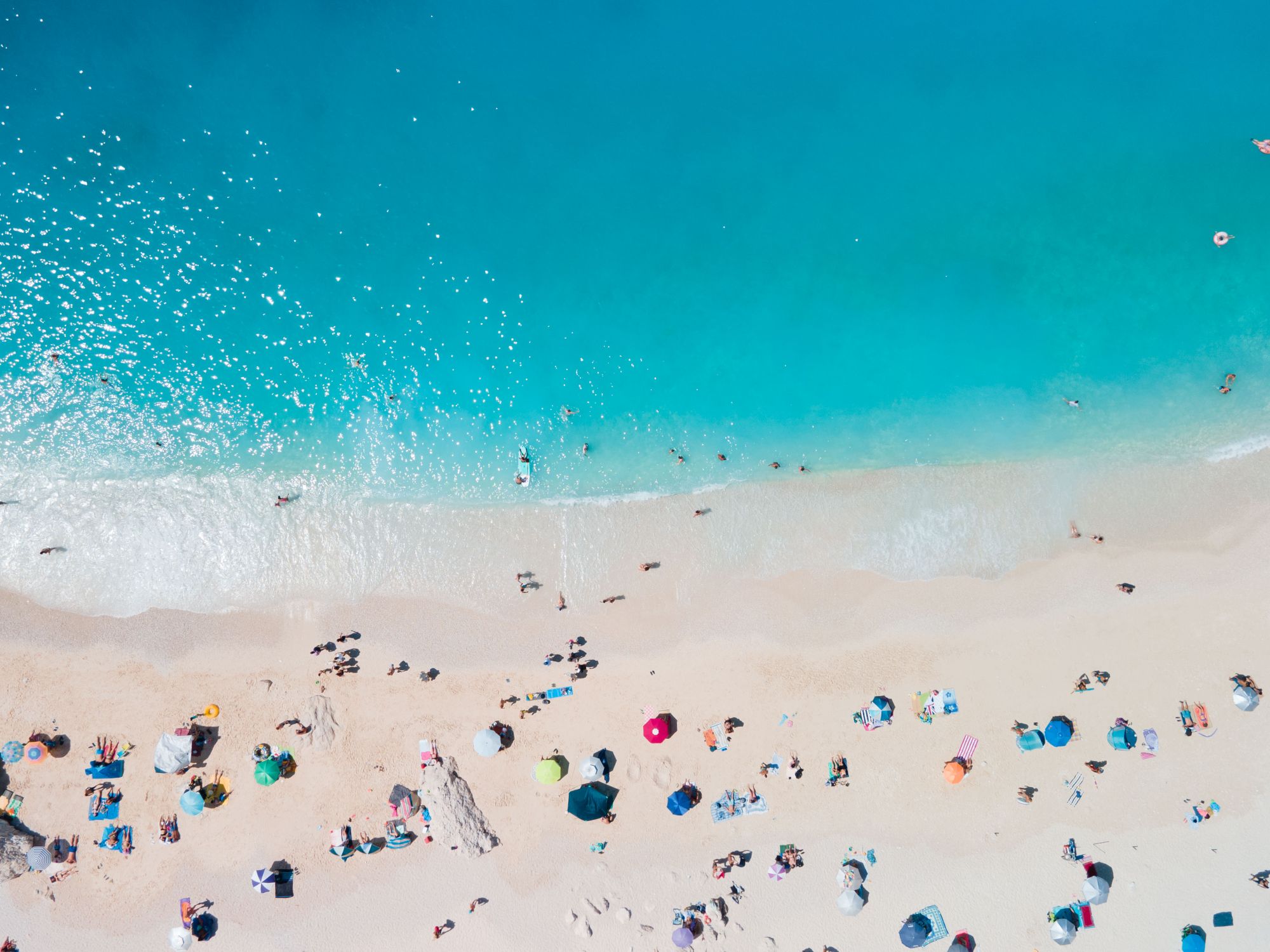 aerial view of beach